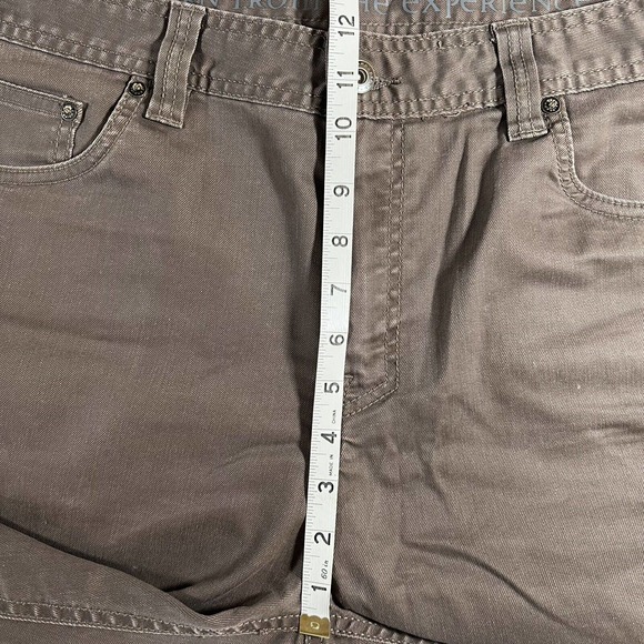 PrAna Men's Bridger Jean Mud Taupe Brown Pants 36 x 30 Stretch Slim Fit Organic - Picture 7 of 8